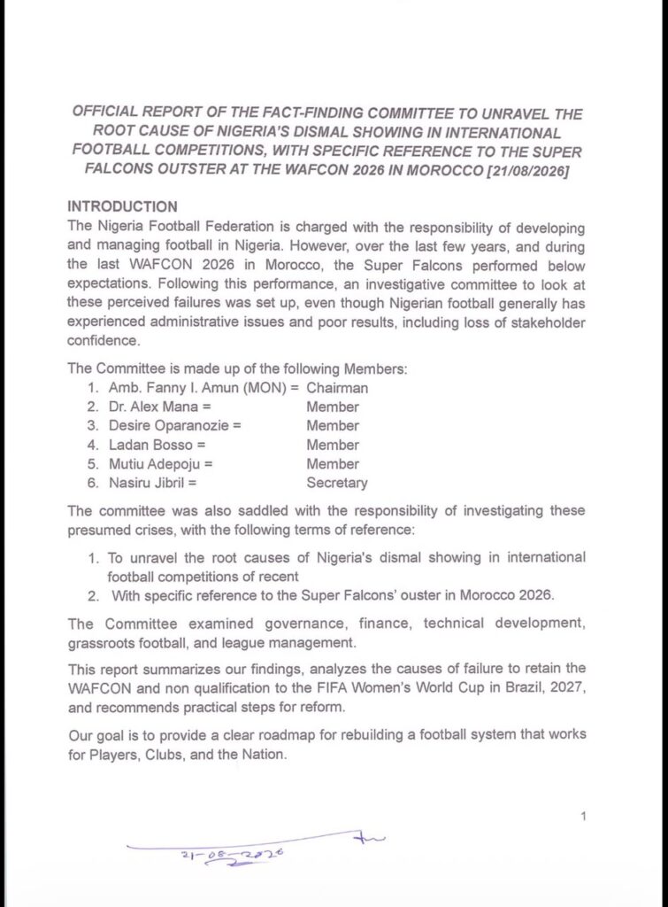 Fanny Amun, NFF, WAFCON 2026, Super Falcons, Nigerian Football