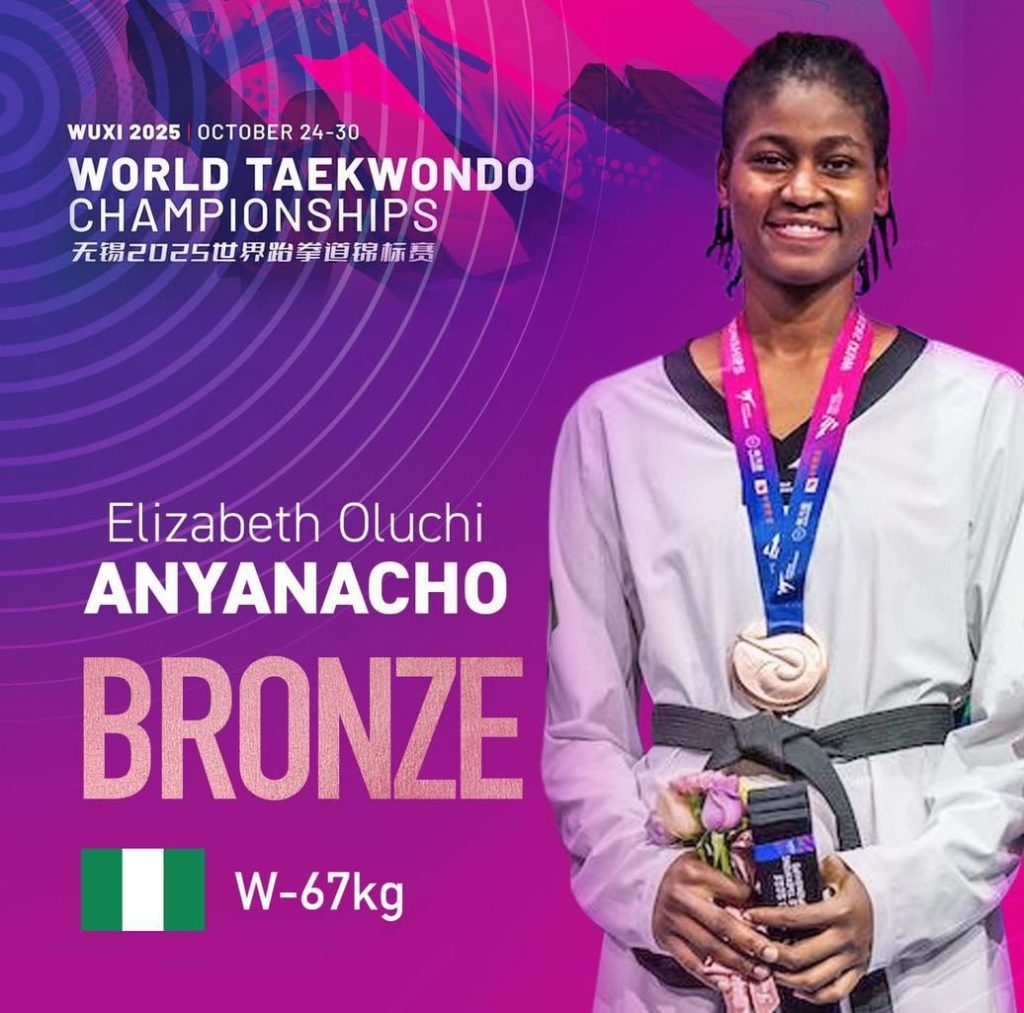 Elizabeth Anyanacho Wins Nigeria’s First Taekwondo World Medal in 20 Years Elizabeth Anyanacho, World Taekwando Championship