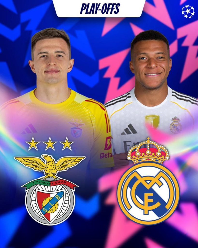 2025/26 UEFA Champions League Playoff Draw, Benfica vs Real Madrid