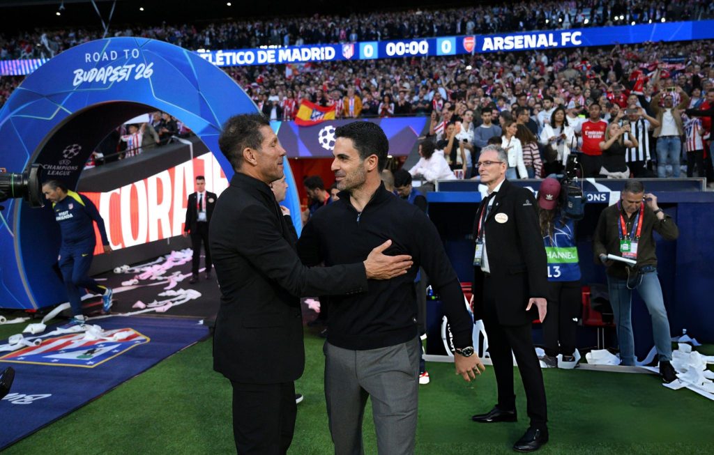 Julian Alvarez, Atletico Madrid, Arsenal, 2025/26 UEFA Champions League, Champions League, Metropolitano Stadium, Madrid, Spain