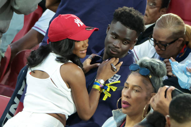 Bukayo Saka and his girlfriend Tolami Benson